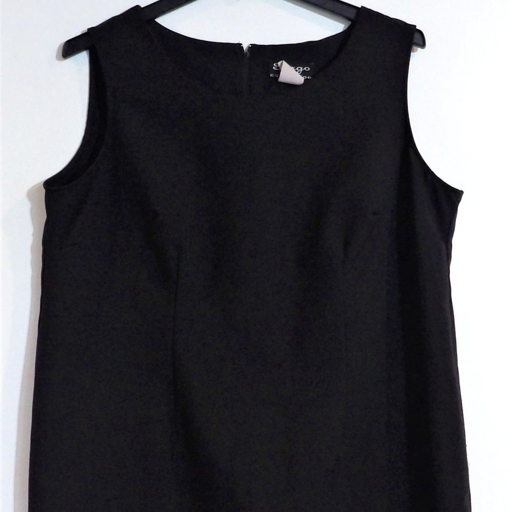 Black Spago Women's Semi-Fitted Sheath Dress, 22W